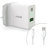 Anker Powerport +1 with Quick Charger 3.0 UK with Micro USB Cabl