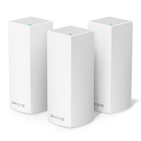 Linksys Velop Intelligent Mesh WiFi System, Tri-Band, 3-Pack White (AC6600) [WHW0303]