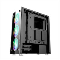 1stPlayer V6 Tempered Glass RGB Gaming Case