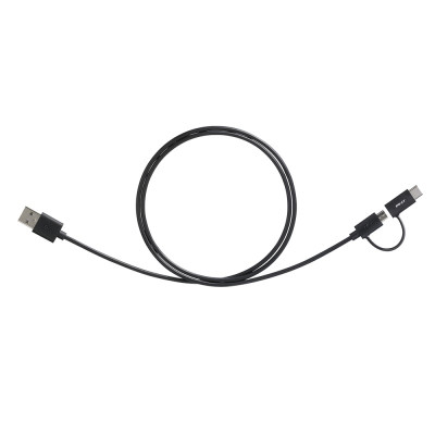 PNY 2 in 1 USB-A to Micro-USB and USB-C Cable - 1m