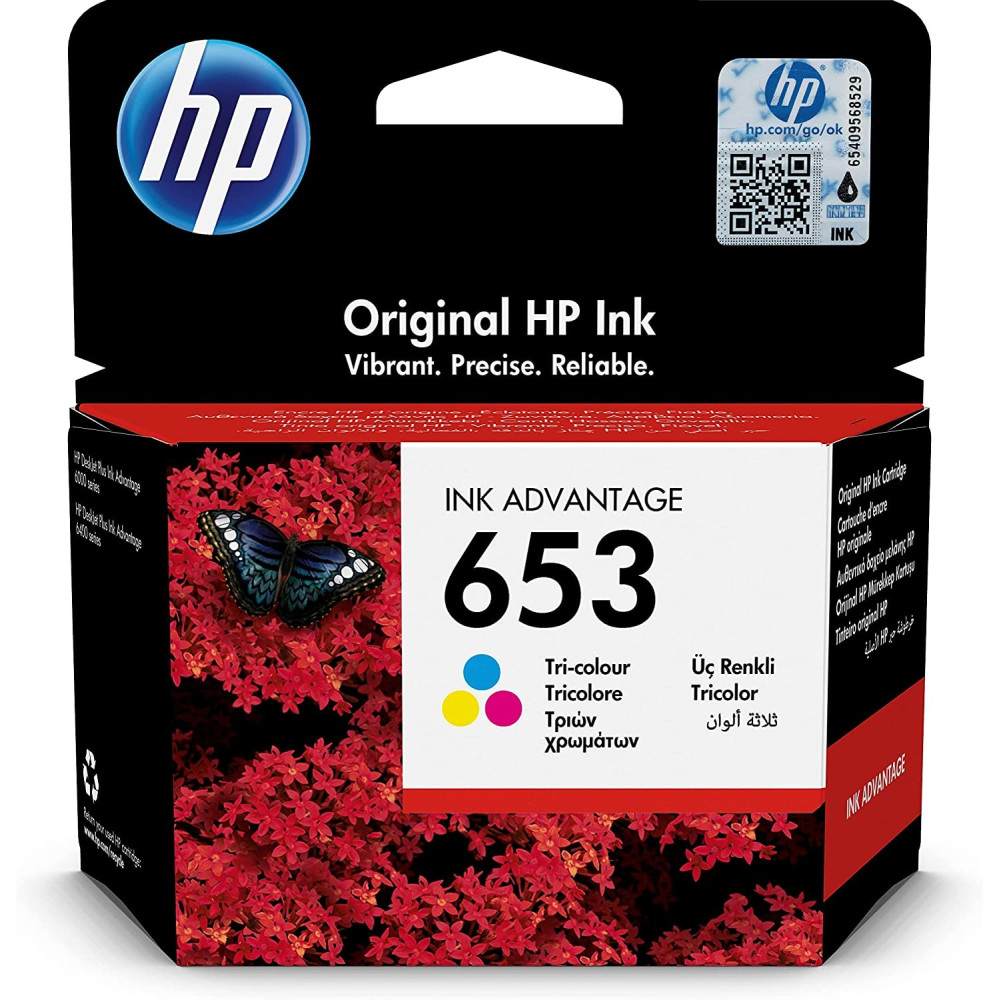 HP 653 Tri-color Original Ink Advantage Cartridge - 3YM74AE