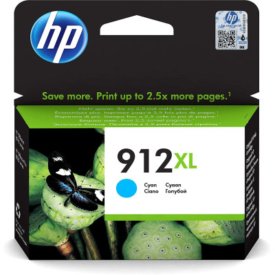 HP 912XL High Yield Cyan Original Ink Cartridge - 3YL81AE