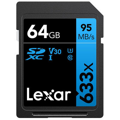 Lexar 633x Micro SDHC/SDXC UHS-I Card 95MBPS-64Gb