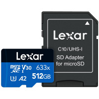 Lexar 633x Micro SDHC/SDXC UHS-I Card 95MBPS-512Gb