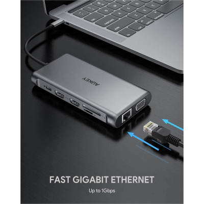Aukey USB C Hub 12-in-1 Type C Adapter CB-C78