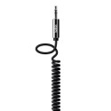 3.5MM COILED AUX CABLE - 1.8 MTR BLACK