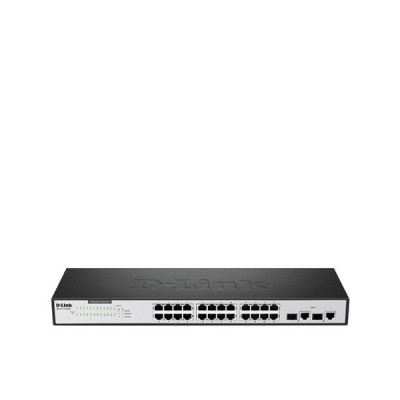 D-link 24-port 10/100Mbps & 2-port 10/100/1000Mbps Copper Gigabit switch
