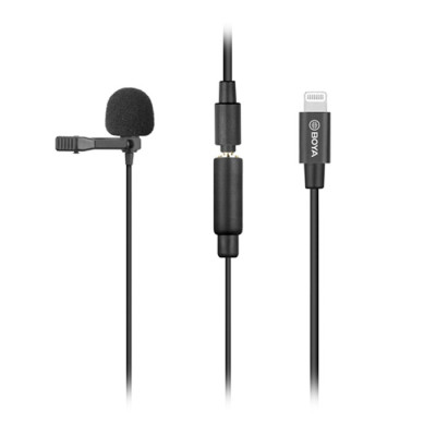 BOYA BY-M2 Clip-on Lavalier Microphone Lightning Port for iOS Devices
