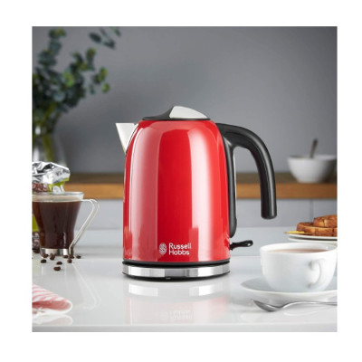 Russell Hobbs 20412 1.7 Litre 3000 Watts Stainless Steel Electric Kettle - Red