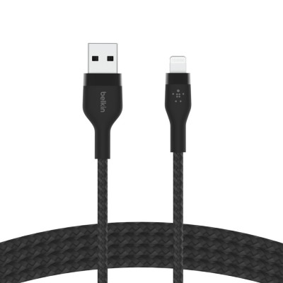 BELKIN | BOOST↑CHARGE Flex USB-A Cable with Lightning Connector 1m Black | CAA008BT1MBK