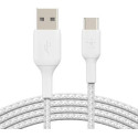 BELKIN BRAIDED USB-C TO USB-A CABLE - 2M WHITE_CAB002bt2MWH