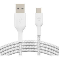 BELKIN BRAIDED USB-C TO USB-A CABLE - 2M WHITE_CAB002bt2MWH
