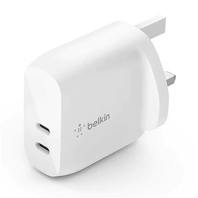 Belkin 40W Dual USB-C PD Wall Charger – White