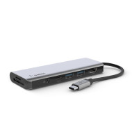 Belkin CONNECT AVC009btSGY USB-C 7 in 1 Multiport Hub Adapter
