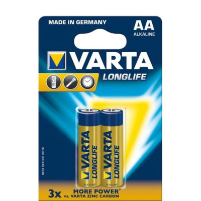 Varta Battery Longlife AA Alkaline (2 Pieces)