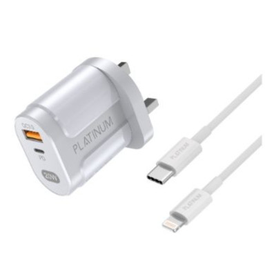 Platinum P-COMVPDLWH Vital Series PD Wall Charger and PD Cable C-L - White