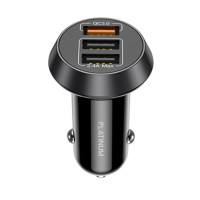 Platinum P-BDCLAQ3N1 Smart Series Car Charger QC and 3in1 Cable - Black