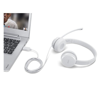 Lenovo 110 GXD1B67867 Stereo USB Headset - White