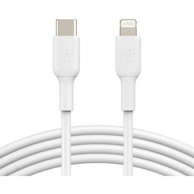 Belkin USB - C to Lightning Cable, iPhone Fast Charging Cable For iPhone 8 or Later, 3ft/1m, White | CAA003bt1MWH