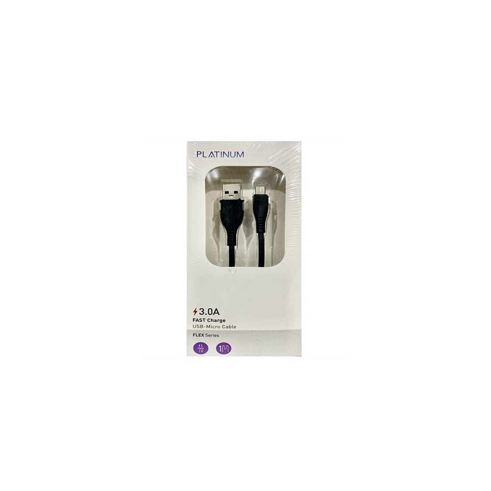 Platinum FLEX Series – Cable Type-C 3.0A 1M – Black