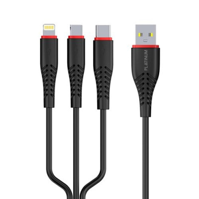 Platinum Nylo Series Cable 3in1 3.0A 1.2M - Tri P-CBNY3TR