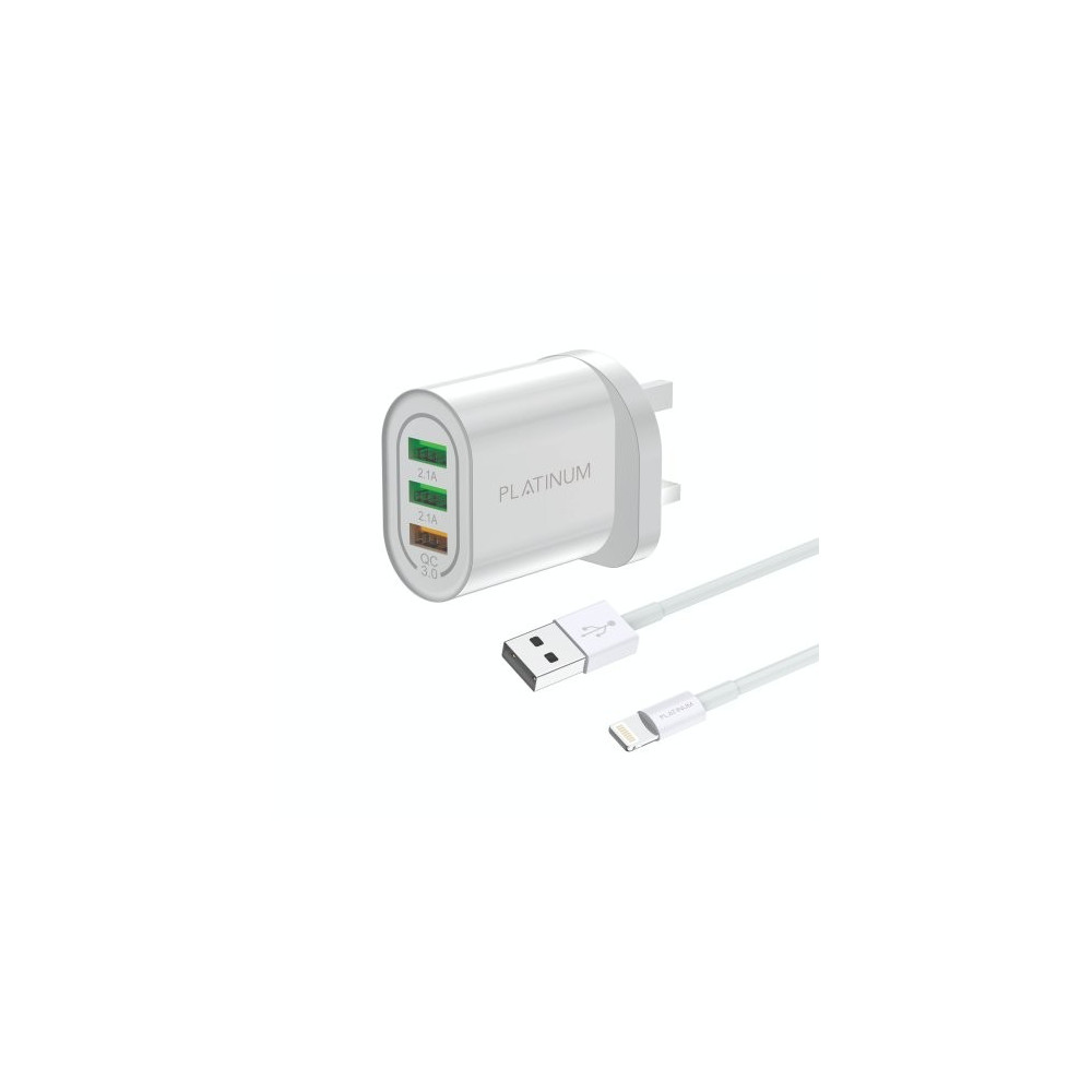 Platinum VITAL Series Wall Charger White - P-COMBVTLWH