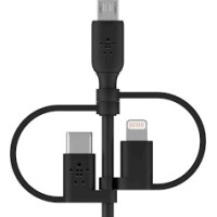 BELKIN | Universal Cable USB-C, Lightning, Micro-USB Black | CAC001bt1MBK