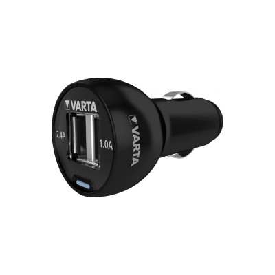 Varta USB Charger 2 Ports 2.4 A 1.0 A 12 V Black