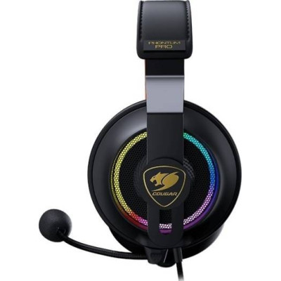 Cougar Phontom Pro Stereo Gaming Headset with 53mm Driver and 7.1 Virtual Surround_CG-HS-PHONTUM-PRO-BLK