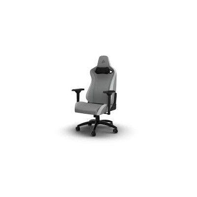 TC200 Gaming Chair – Plush Leatherette – Light Grey/White