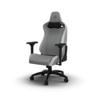 TC200 Gaming Chair – Plush Leatherette – Light Grey/White