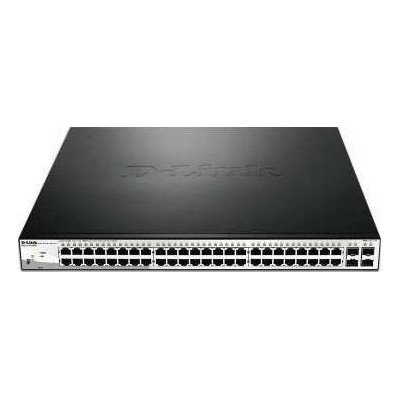 D-Link 52 Port Smart Managed PoE Switch, 4 x Gigabit GbE/SFP Combo Ports, L2+ Static Routing_DGS-1210-52MP