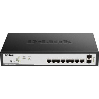 D-Link 10-Port Gigabit Smart Managed PoE Switch DGS-F1100-10PS-E