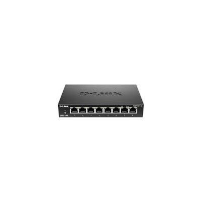 D Link DGS 108 8 Port Gigabit Desktop Switch - Black