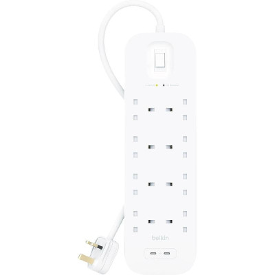 BELKIN 8-OUTLET SURGE PROTECTOR 30W_2M CORD_SRB004ar2M