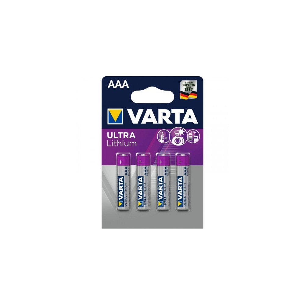 Varta Blister 4 Batteries AAA VARTA Lithium