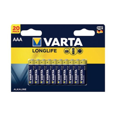 Varta Longlife AAA Battery (Pack of 20) _4103101420