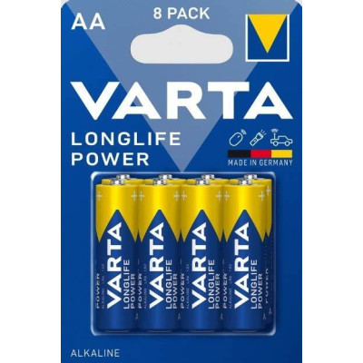 Varta Long Life Power AA Alkaline Battery 8pcs