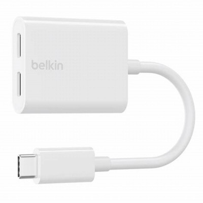 Belkin CONNECT USB-C Audio + Charge Adapter_White