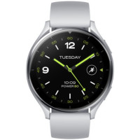 Xiaomi Watch 2, 1.43" AMOLED With Always-On-Display Silver Case With Gray TPU Strap