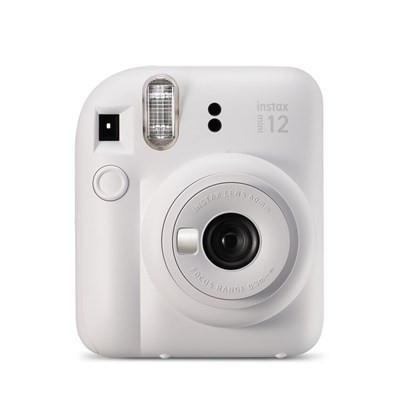 Fuji Instax Mini 12 Instant Camera - Clay White (Bundle)