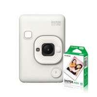 FujiFilm Instax Mini LiPlay Hybrid Instant Camera - Misty White