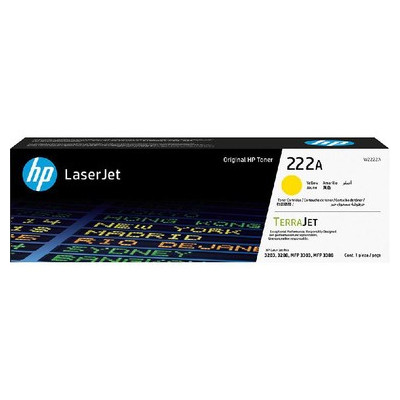 HP 222A Laser Toner, W2222A, yellow