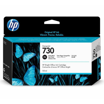 HP 730 130-ml Photo Black DesignJet Ink Cartridge