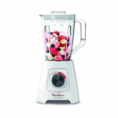 Moulinex Blender 600 W 2L Two Speed, One Pulse, Grinder And Greater, Ice Crusher, White, LM423127