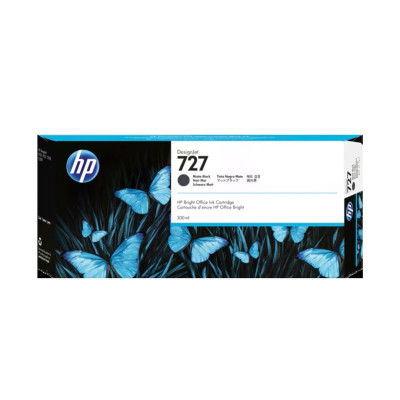 HP 727 Matte Black Ink Cartridge, 300ML