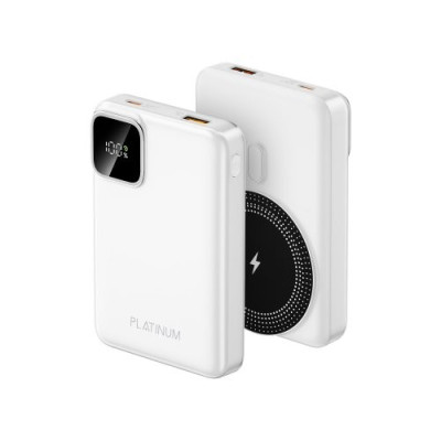 Platinum VITAL Series Mag Power Bank 10000mAh, White, P-PBVTMG10WH