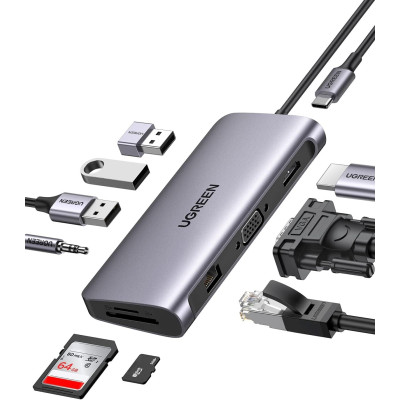 UGREEN 10-in-1 USB-C Multifunction Adapter 4K
