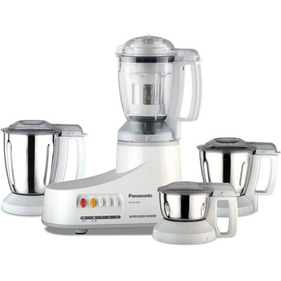 Panasonic 1000W Mixer Grinder with 4 Jars - MX-AC400WTZ, White