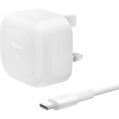 Belkin Compact Wall Charger 45W + USB-C to USB-C Cable, WCA013my1MWH-B6